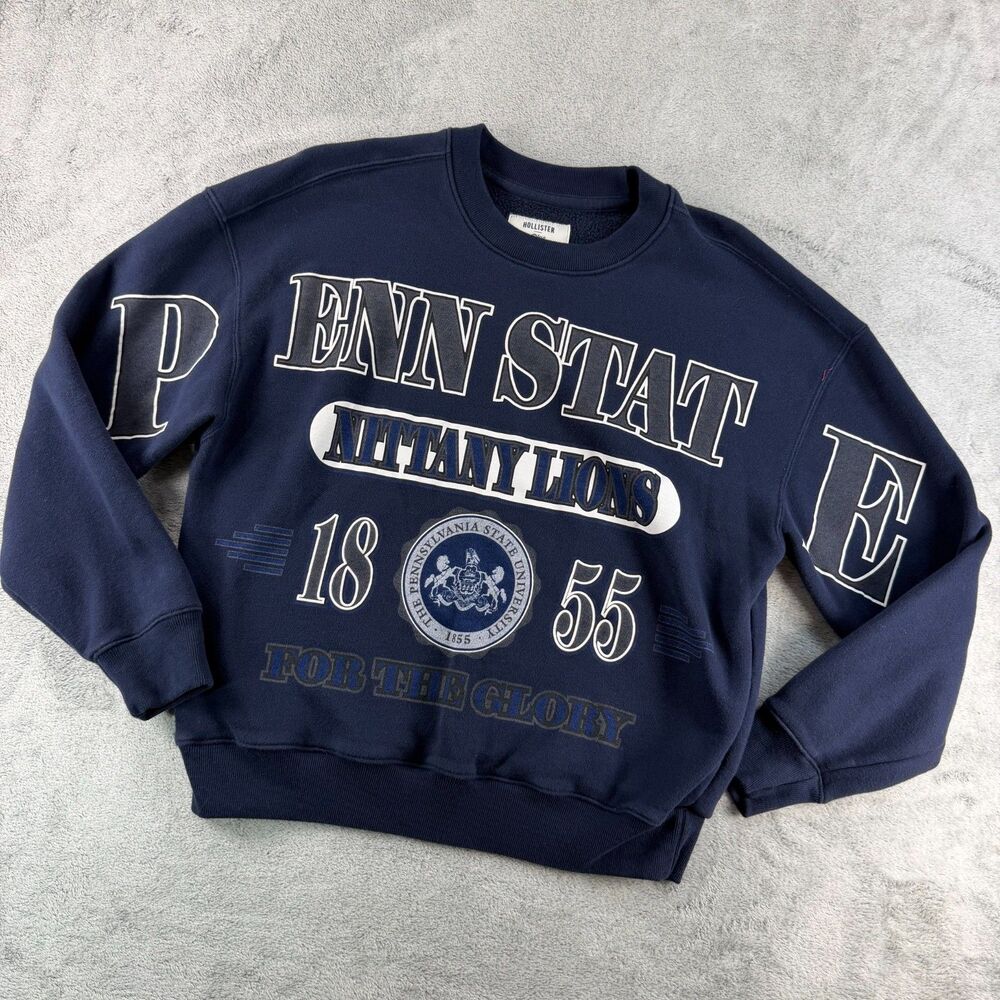 Hollister Penn State Sweatshirt Womens XS Navy Boxy Fit Nittany Lions PSU